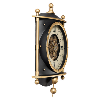 Signature Time Luxury Designer Wall Clock For Living Room With Moving Gear Mechanism Buy Wall Clock Online (Steel Body)