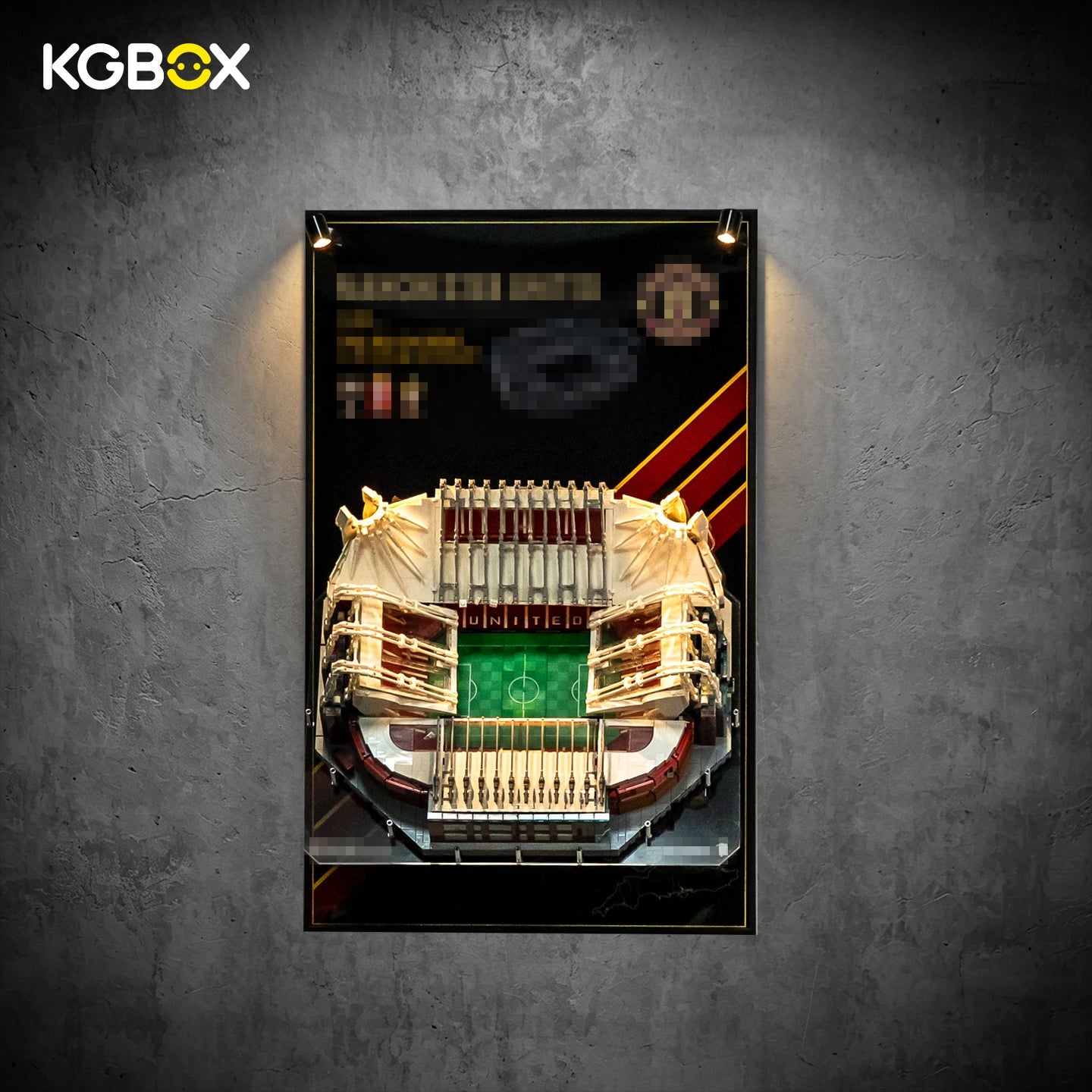 LEGO LED UV Wall Display Frame for 10272 Manchester United Old Trafford Stadium