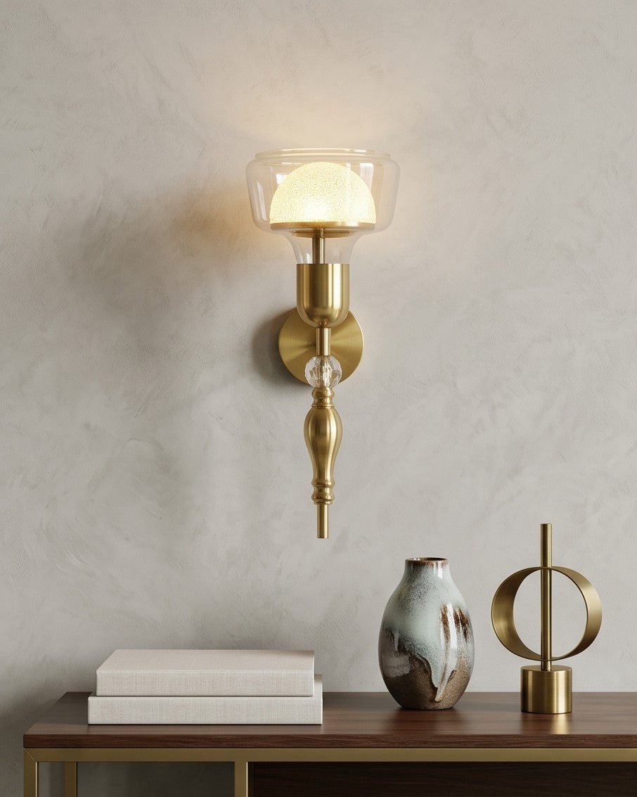 Éclaire Luxe Glass Wall Sconce - Amber