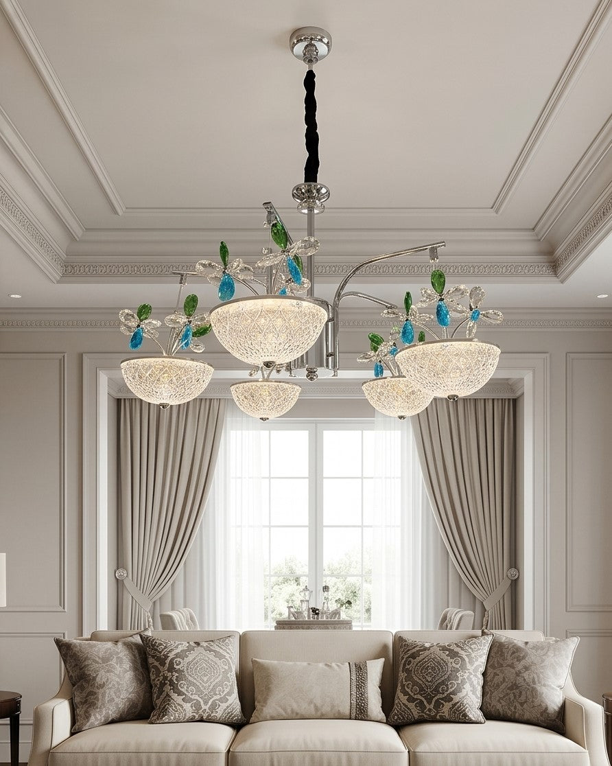 Sapphire Bloom LED Chandelier