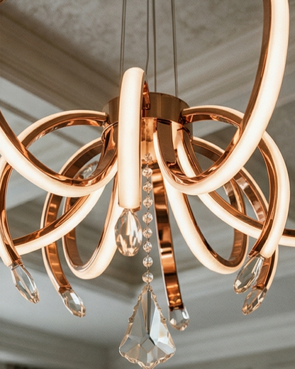 Contemporary Curve Drop Chandelier