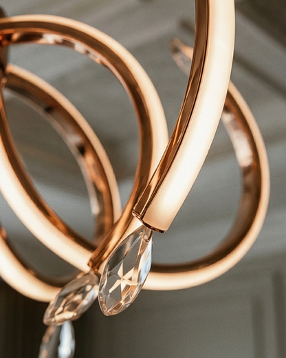 Contemporary Curve Drop Chandelier
