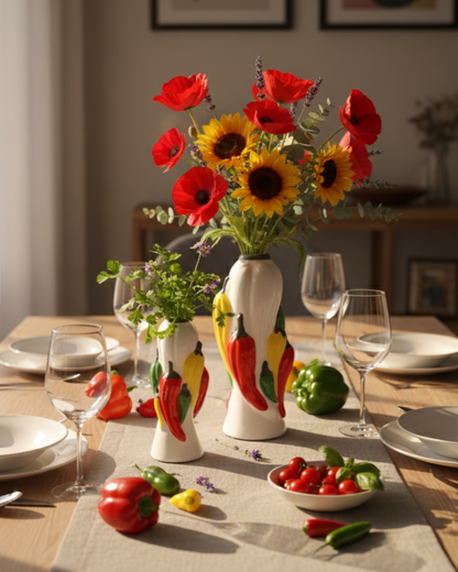 Spicy Motifs Ceramic Vase - Big