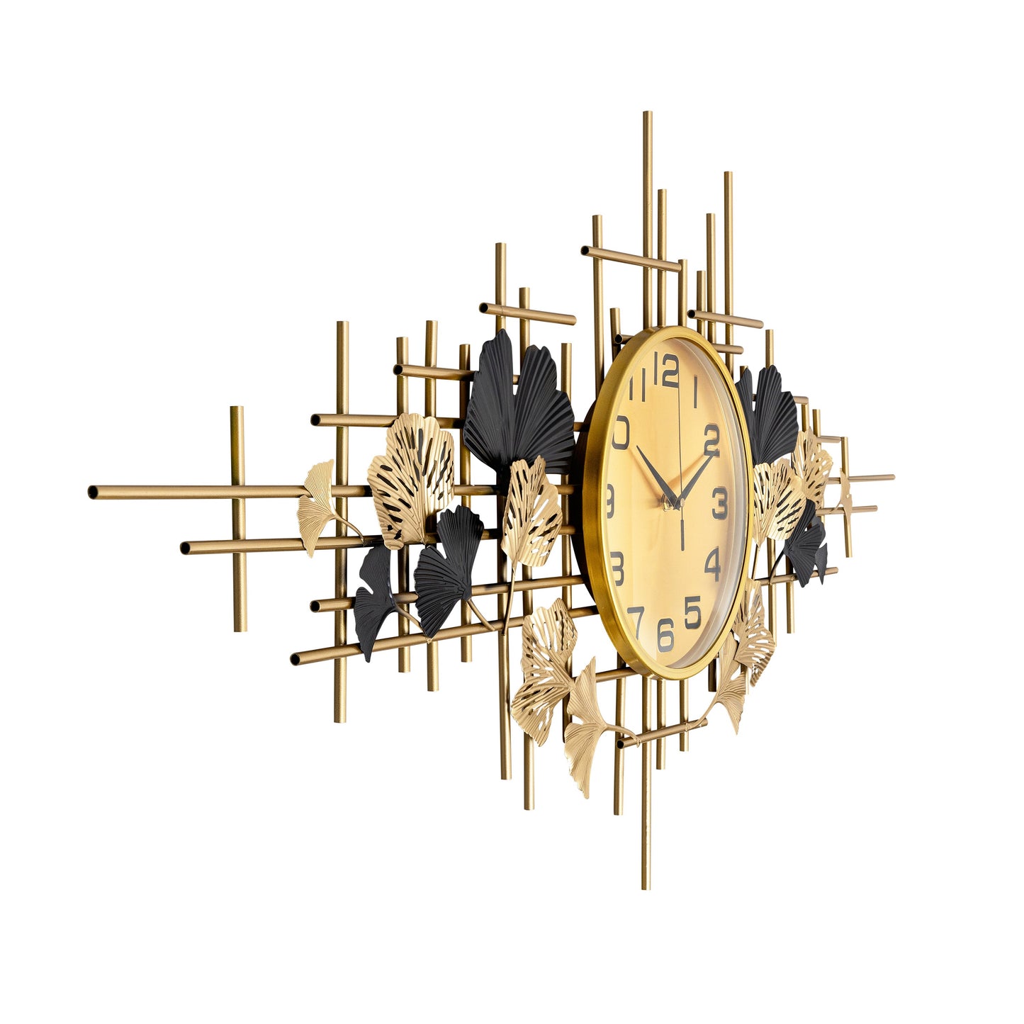 Shimmering Nexus Metal Wall Clock Panel