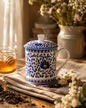 Royal Blue Floral Bone China Mug