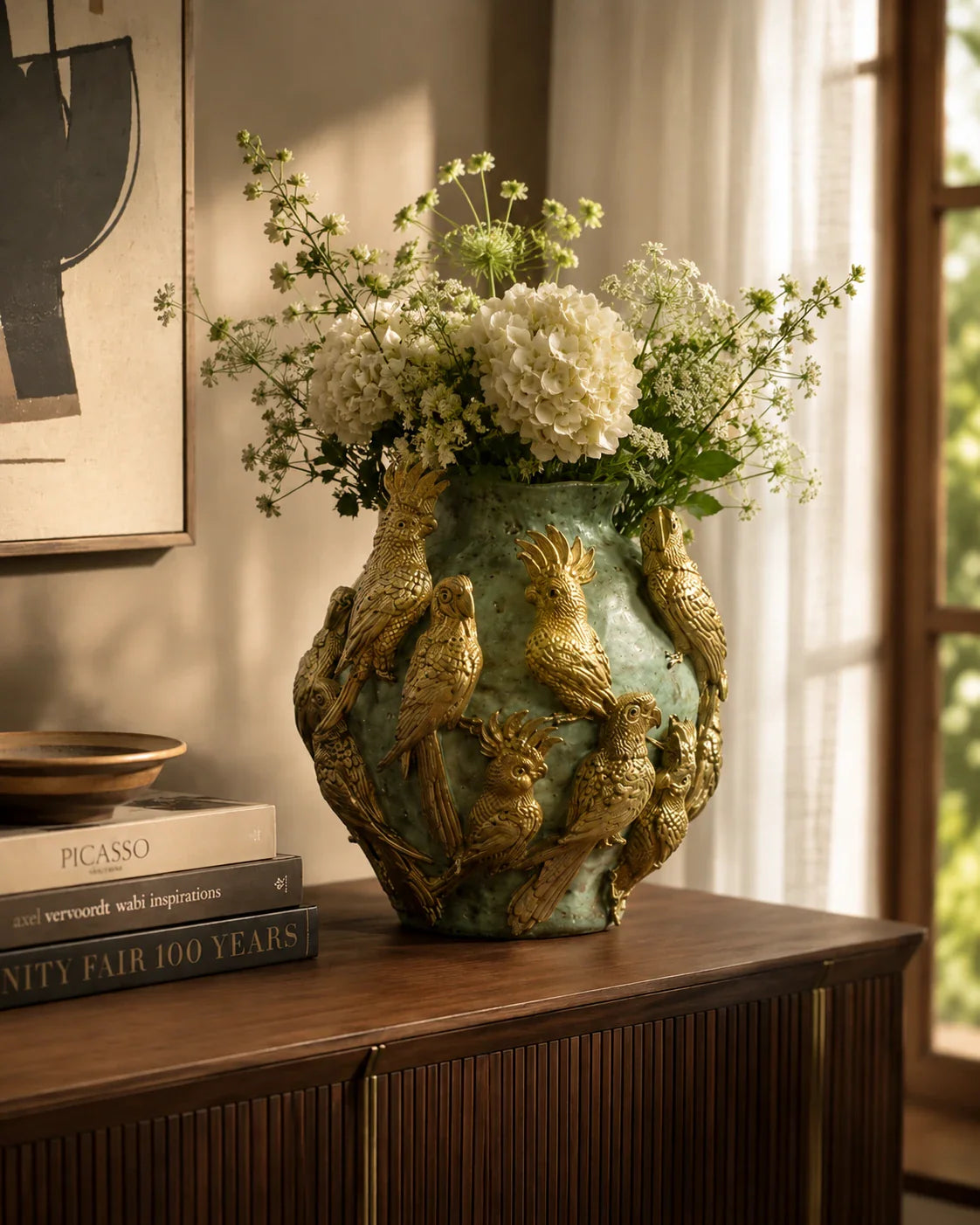 Golden Aviary Luxe Vase