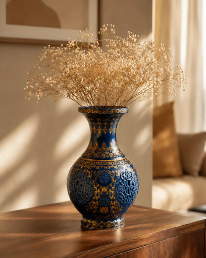 Imperial Blue Ornate Vase