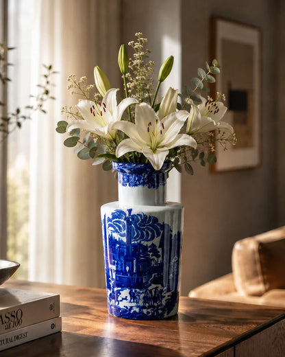 Heritage Blue Landscape Vase