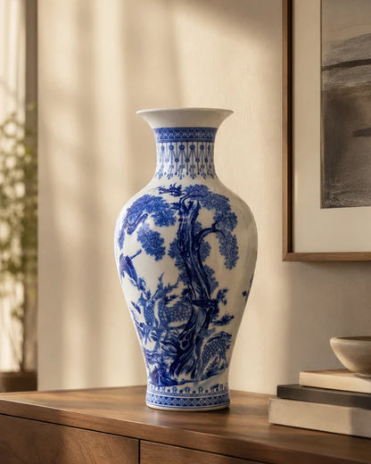 Blue & White Decorative Vase
