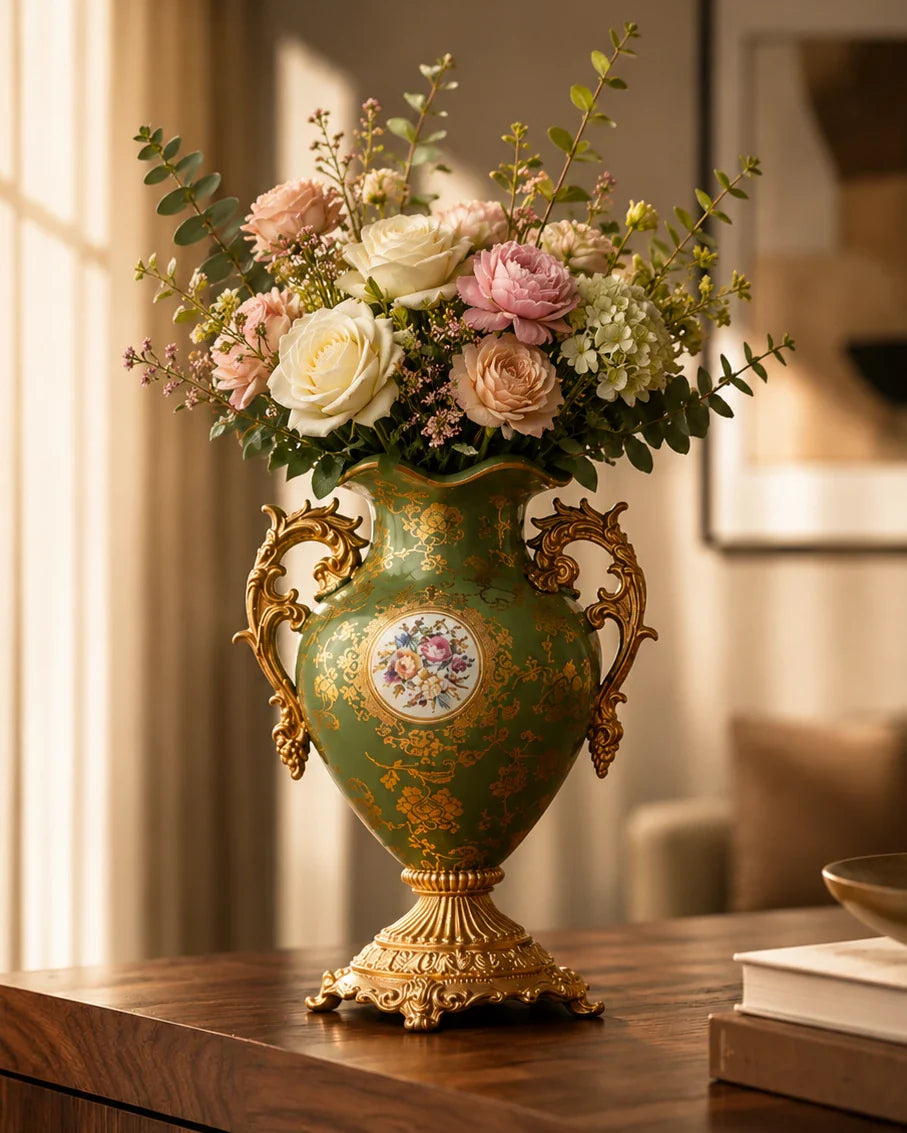 Verdant Royale Ornate Vase