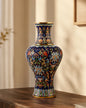 Majestic Enamel Cloisonne Flower Vase - Blue
