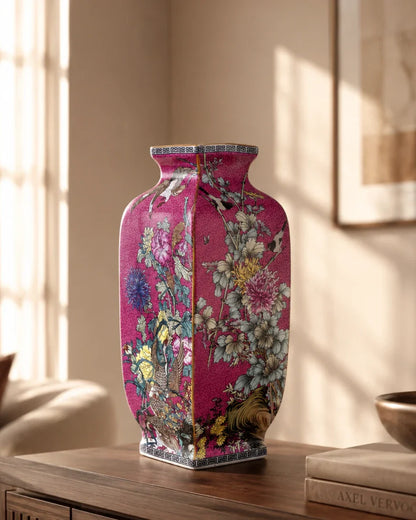 Blossom Cloisonn Enamel Vase - Pink