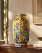 Blossom Cloisonn Enamel Vase - Yellow