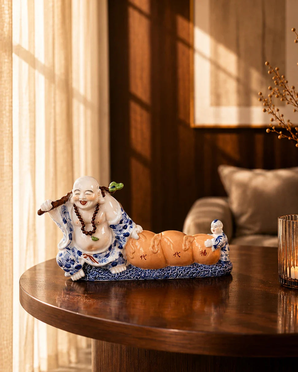 Laughing Monk Prosperity Figurine