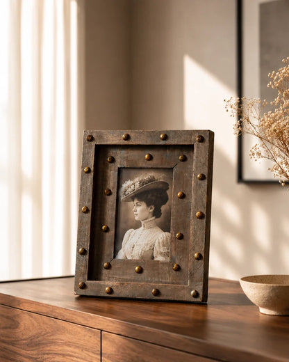 Industrial Rivet Rustic Photo Frame