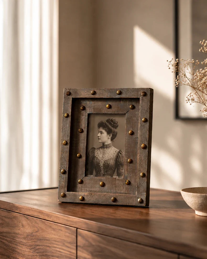 Industrial Rivet Rustic Photo Frame