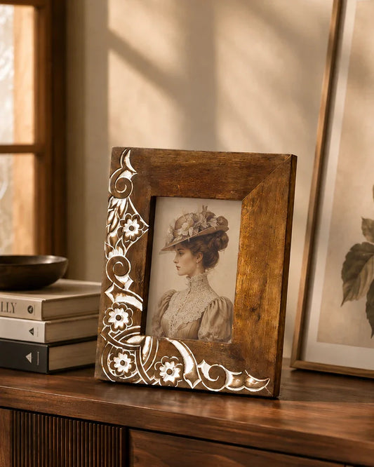 Floral Corner Handcrafted Photo Frame