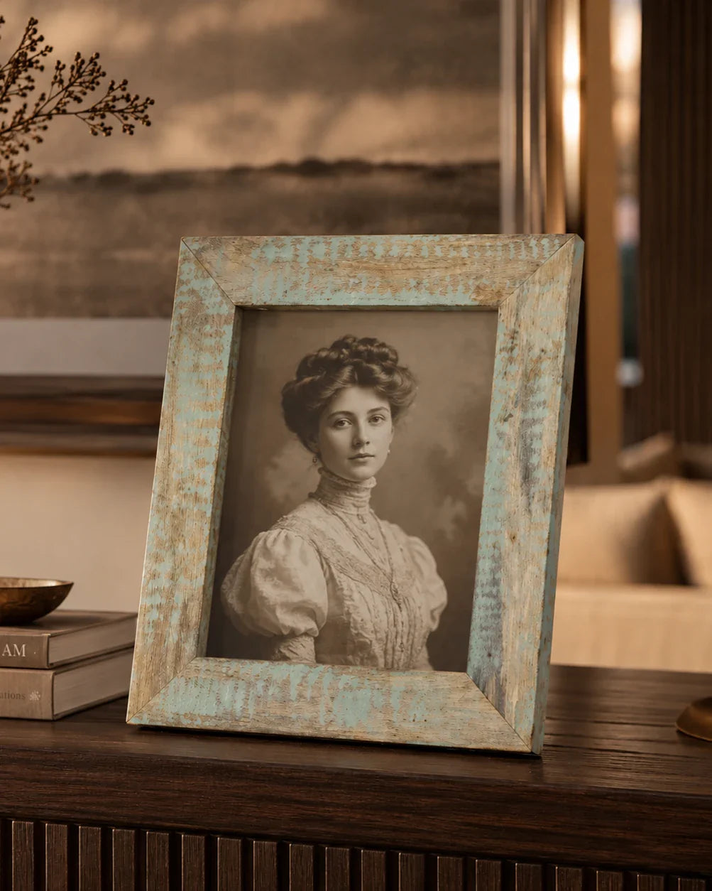 Coastal Vintage Wooden Photo Frame
