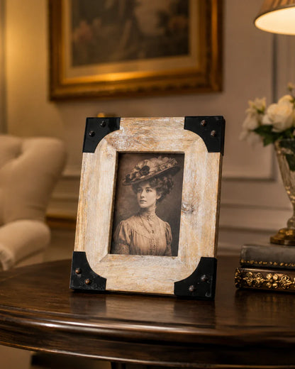 Rustic Iron Corner Photo Frame