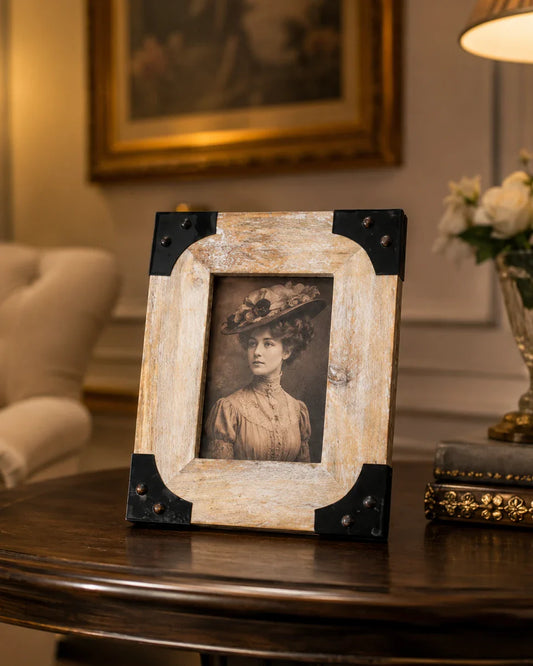 Rustic Iron Corner Photo Frame