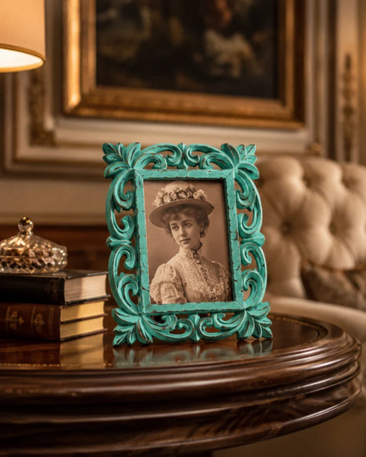 Mint Carved Bohemian Photo Frame