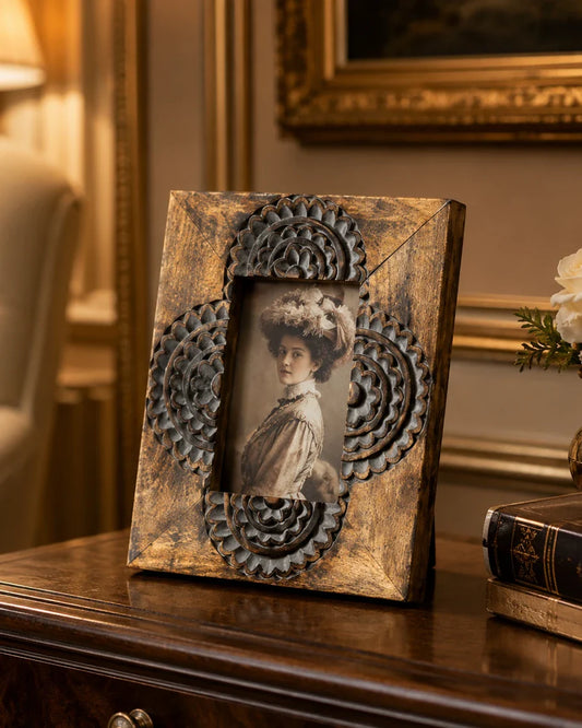 Tribal Medallion Rustic Photo Frame