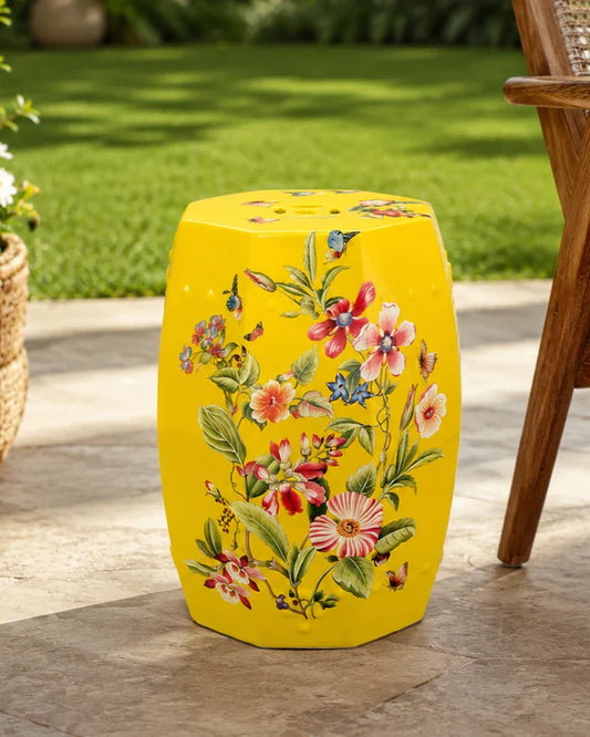 Butterflies Bloom Garden Stool