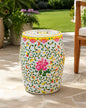 Floral Harmony Garden Stool
