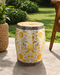 Royal Gold Floral Garden Stool