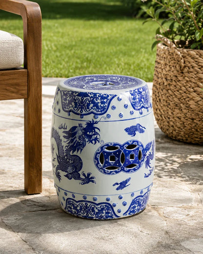 Royal Dragon Ceramic Garden Stool