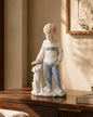 Boy & Puppy Keepsake - Fine Porcelain Figurine