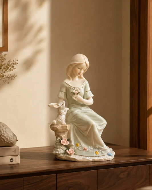 Lady with Dove - Fine Porcelain Figurine