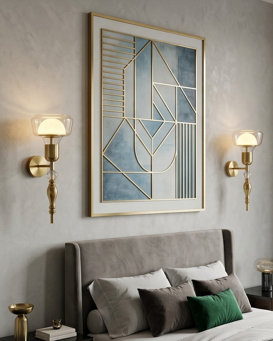 Éclaire Luxe Glass Wall Sconce - Amber