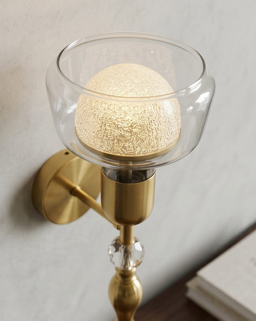 Éclaire Luxe Glass Wall Sconce - Amber