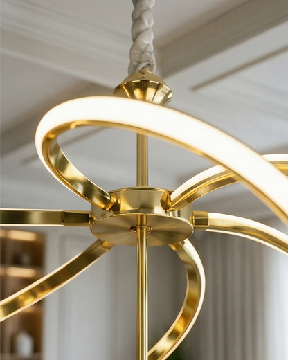 Orbit Spiral Loop Chandelier