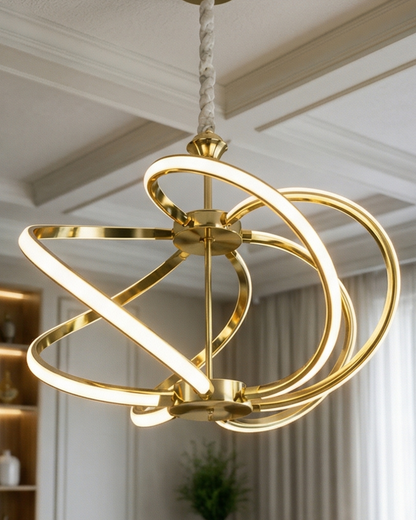 Orbit Spiral Loop Chandelier