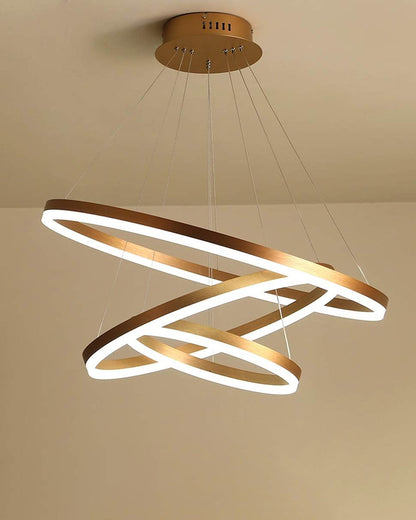 Celeste Halo Triple Ring LED Chandelier