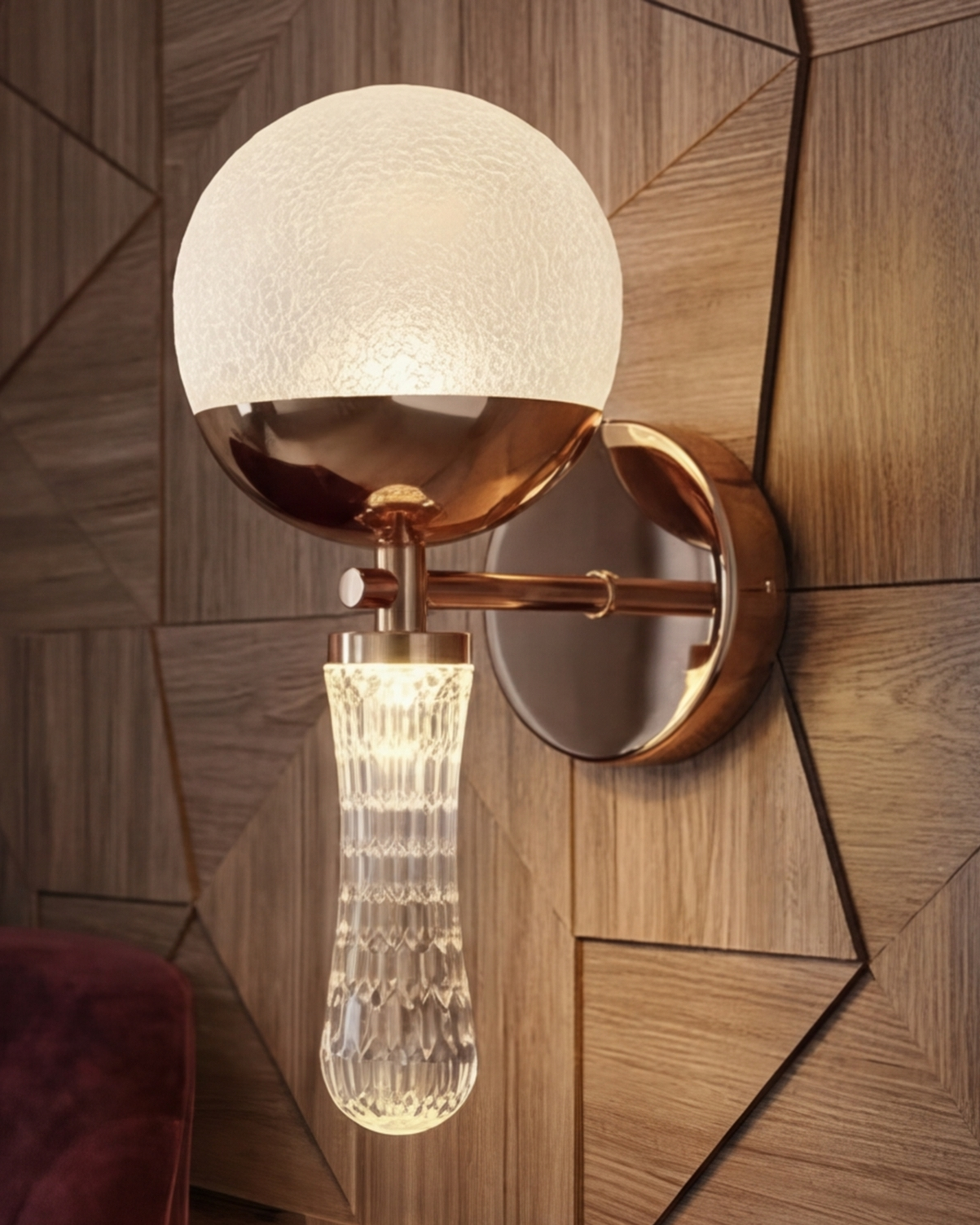 Luxe Drop Glow Wall Light