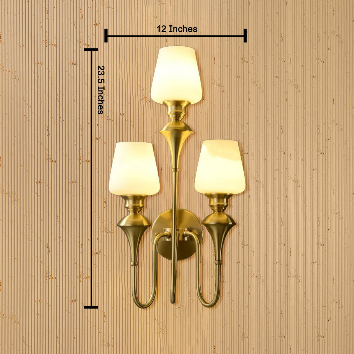 Elysian Curve Wall Lamps  for Living Room - Triple Sconce