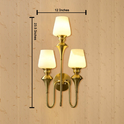 Elysian Curve Wall Lamps  for Living Room - Triple Sconce