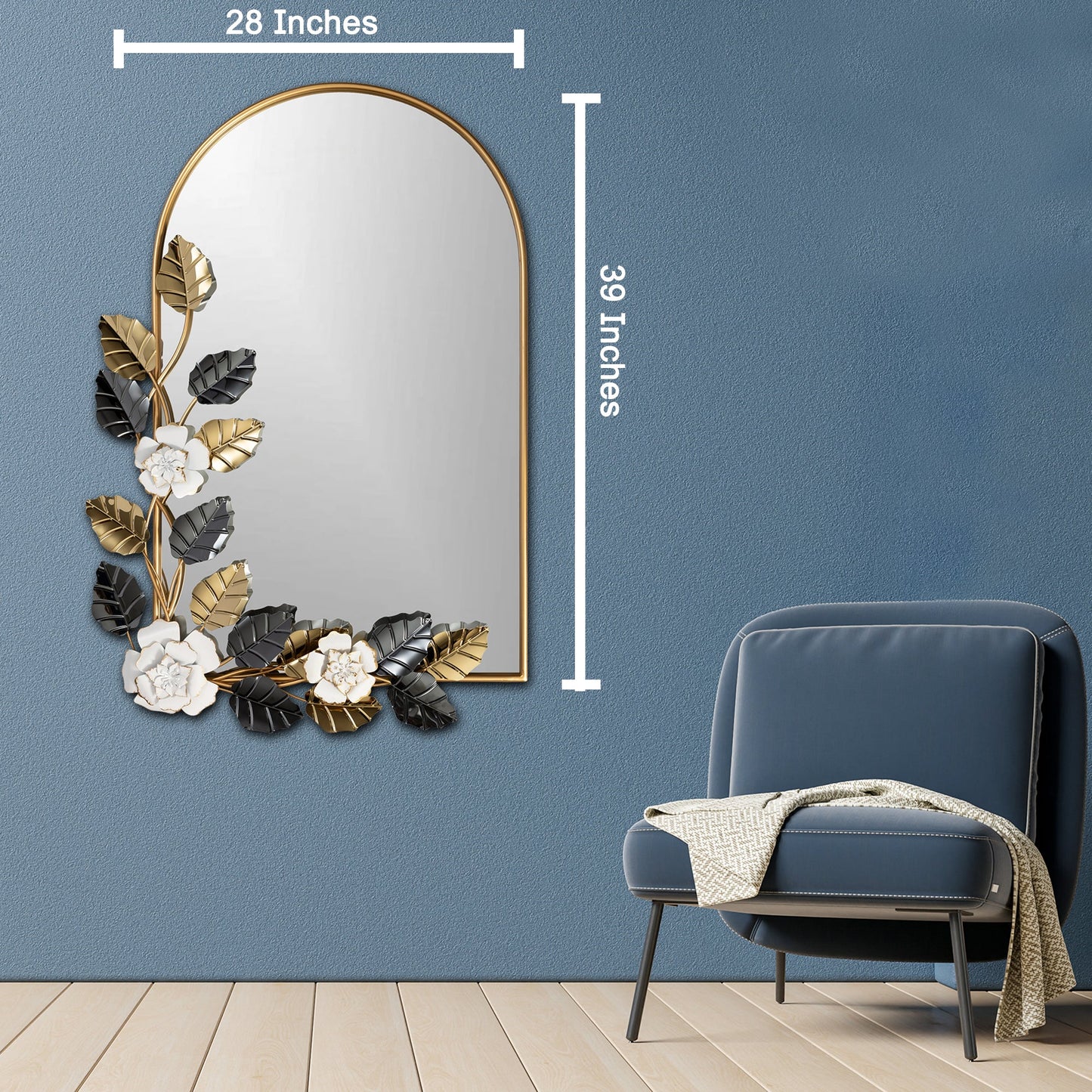 Sun Leaf Desinger Wall Mirror for Home