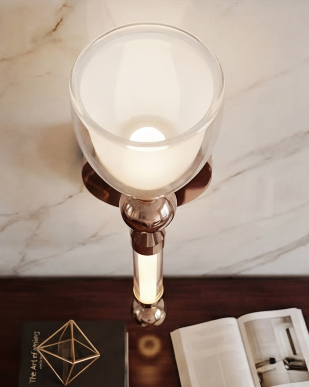 Elegance Stem Glow Wall Light - Amber