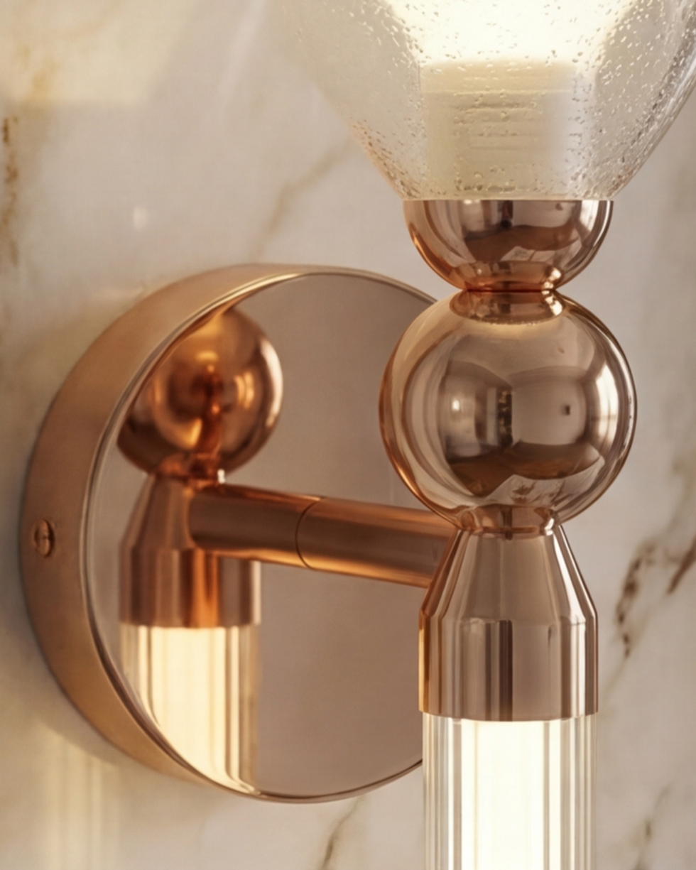 Elegance Stem Glow Wall Light - Amber