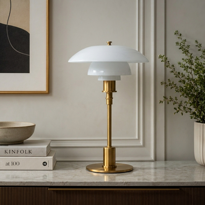 Aura Crown Designer Table lamps for Home & Item for Home Decoration - White