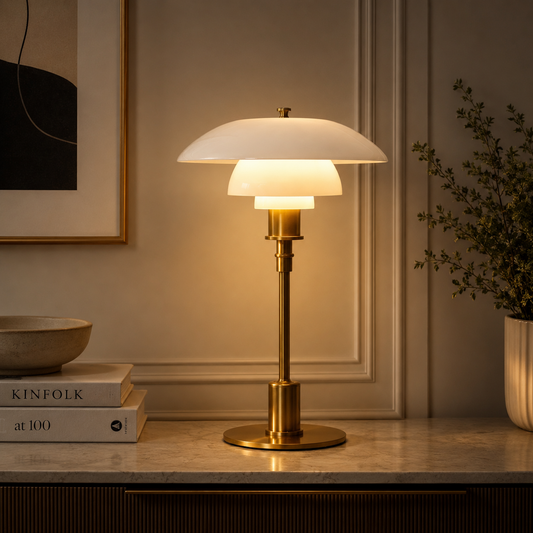 Aura Crown Designer Table lamps for Home & Item for Home Decoration - White