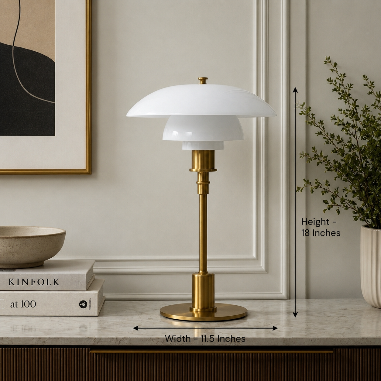 Aura Crown Designer Table lamps for Home & Item for Home Decoration - White