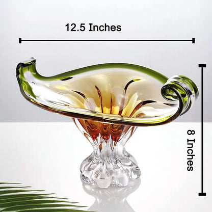 Aurora Shell Luxe Handblown Glass Vase & Decorative showpiece