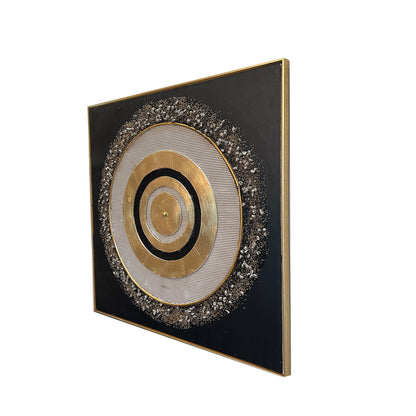 Golden Echoes Modern Wall Art (40 x 40 Inches)