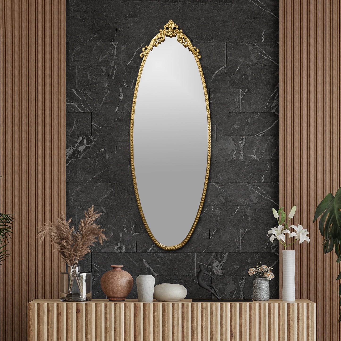 Elara Grand Arch Decorative Wall Mirror For Home