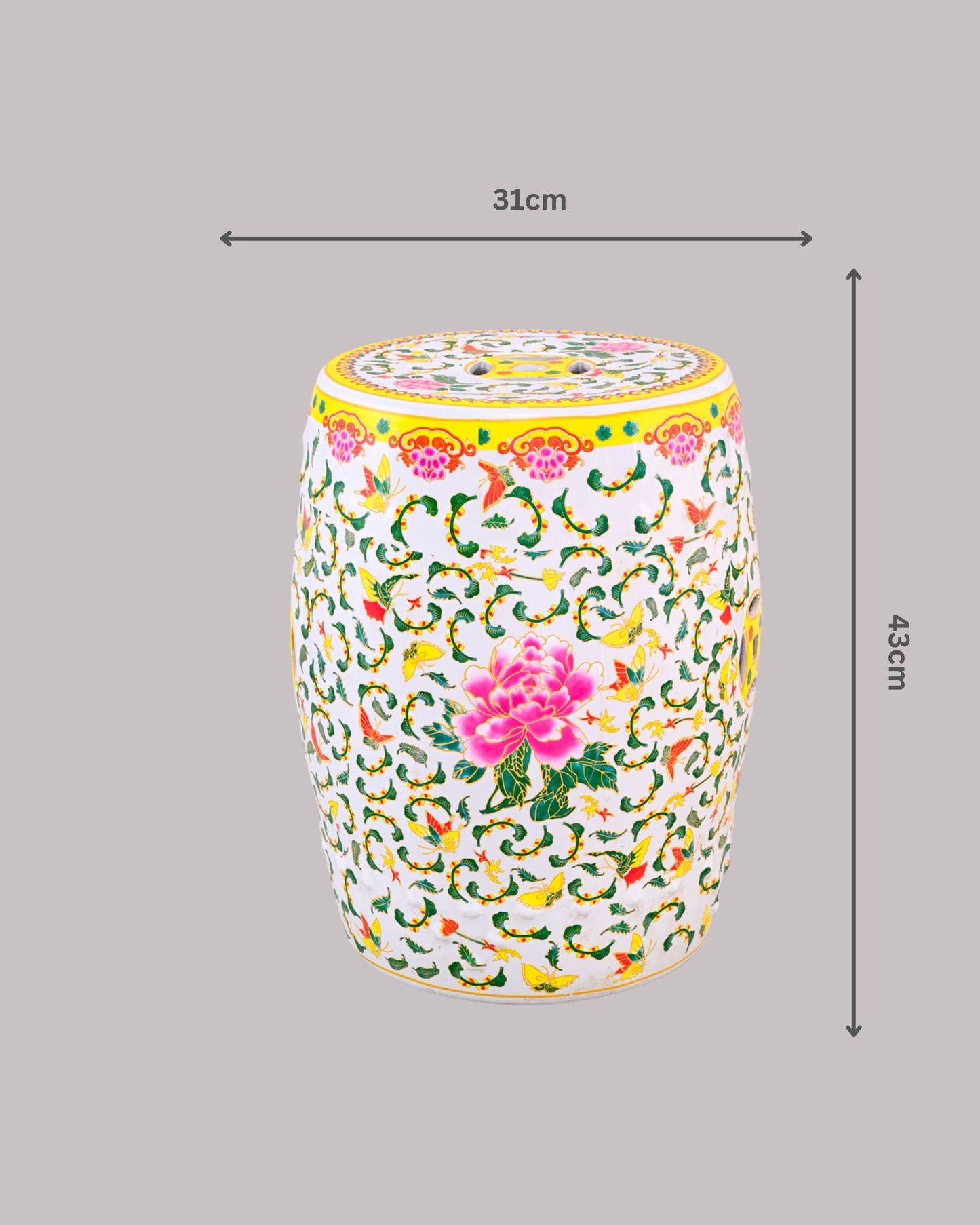 Floral Harmony Garden Stool